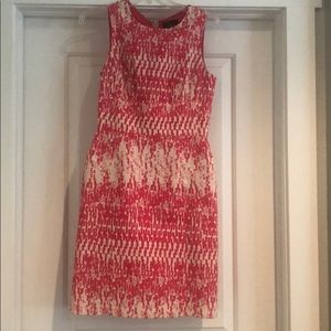 Pink/Cream dress with gold zipper